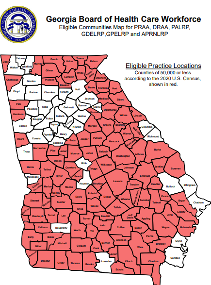 GBHCW Rural Counties Map 2020